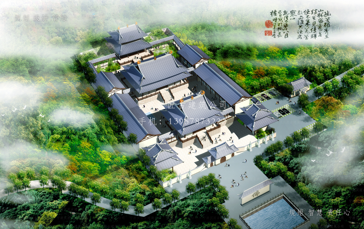 安庆依云寺建筑规划设计图